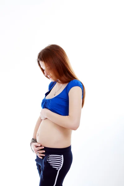 Четыре месяца беременности — стоковое фото