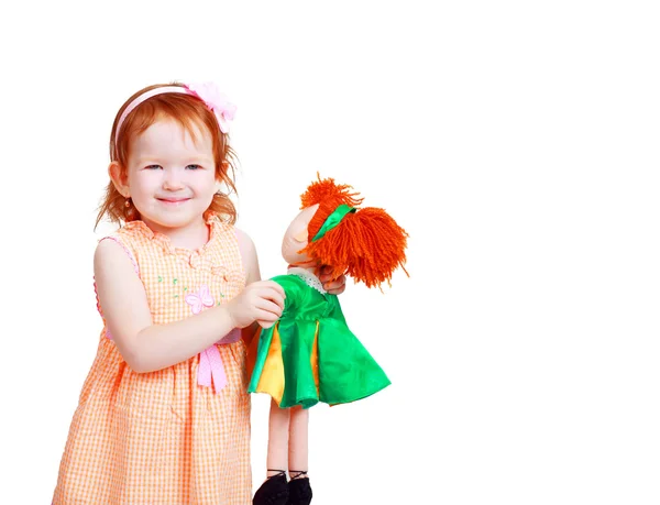 Red haired little girl — Stock Photo, Image