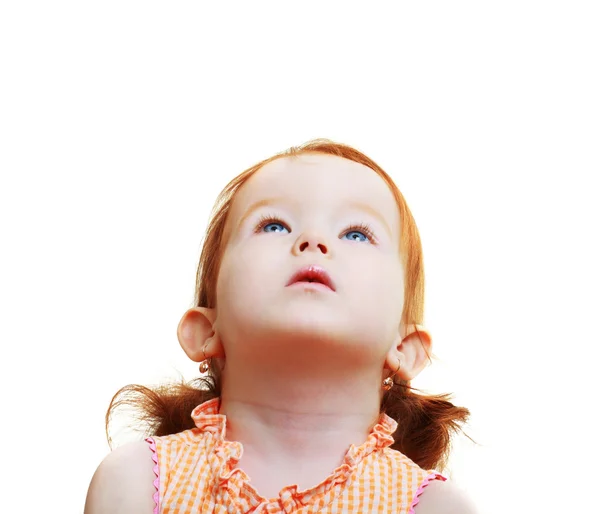 Girl looking up — Stock Photo, Image