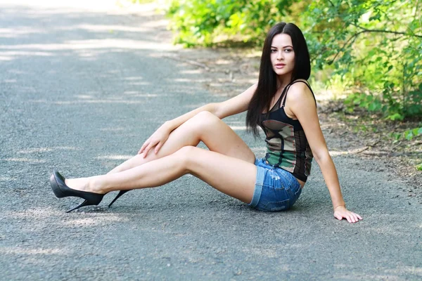 Woman sitting — Stock Photo, Image