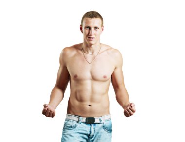 üstsüz atletik erkek