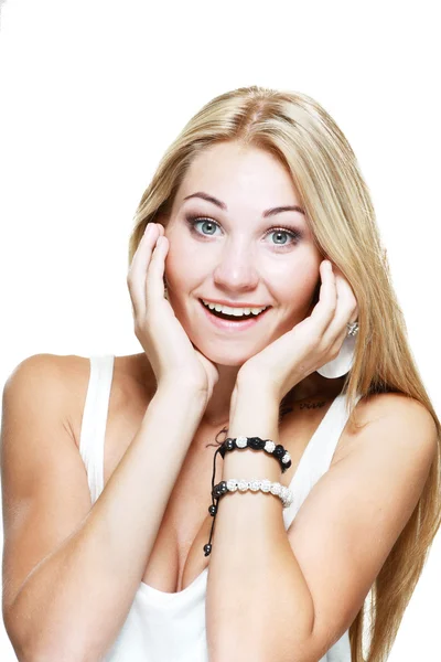 Young excited woman — Stock Photo, Image