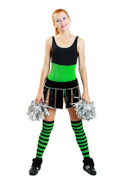 Beautiful girl cheerleader — Stock Photo, Image