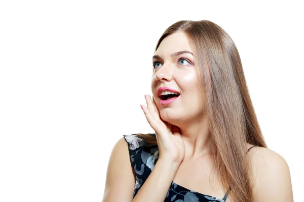 Young excited woman — Stock Photo, Image