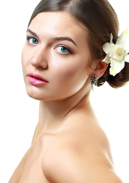 Woman with perfect skin Stock Photo