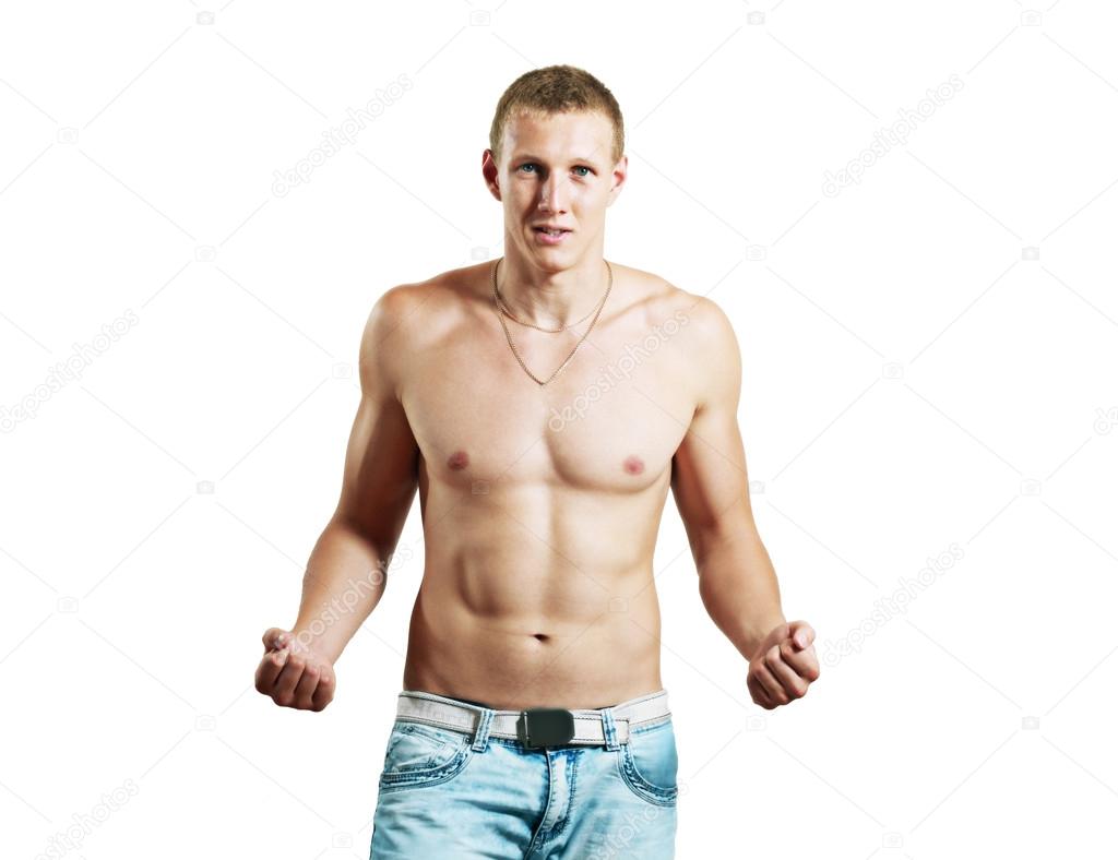 topless athletic man