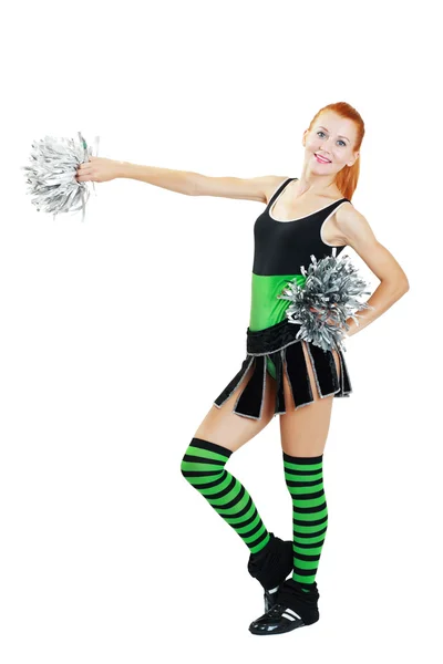 Menina bonita cheerleader — Fotografia de Stock