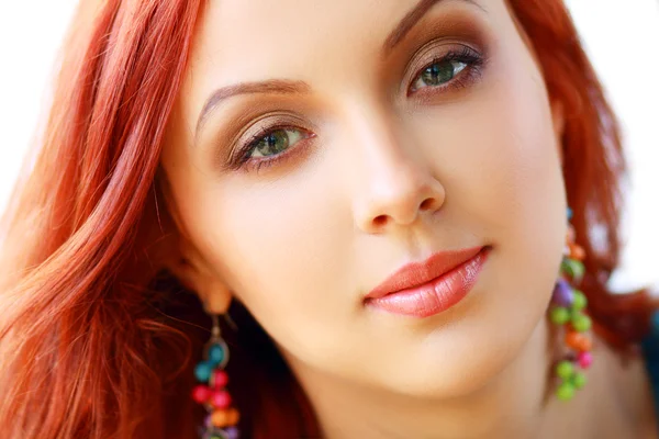 Lwoman mit roten Haaren — Stockfoto