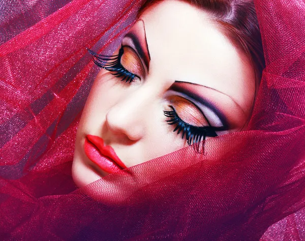 Women with perfect art make up — Stock Photo, Image