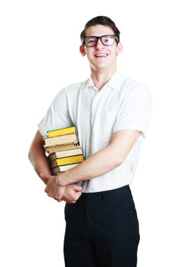 öğrenci ya da öğretmen kitapları holding