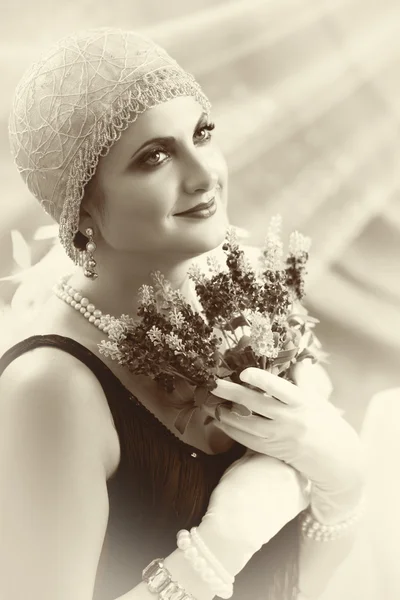 Estilo flapper retro — Fotografia de Stock