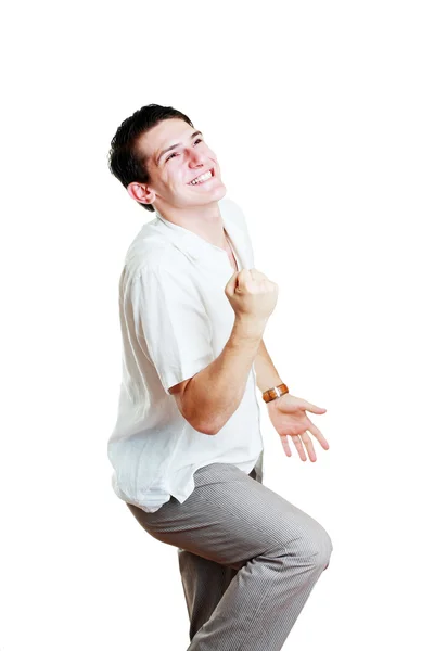 Young man shouting for joy — Stock Photo, Image