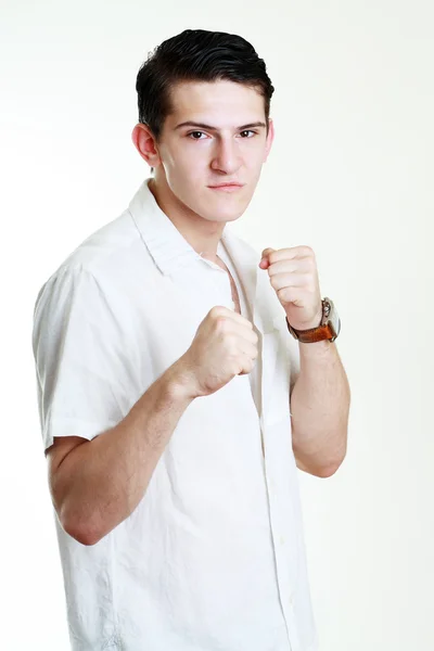Angry serious young man — Stock Photo, Image