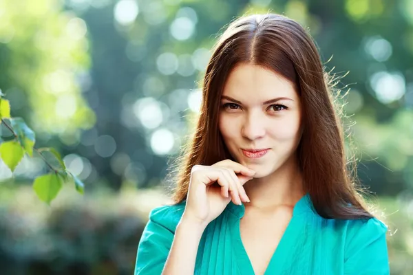 Vrouw die lacht — Stockfoto