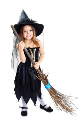 küçük kız cadı halloween kılık