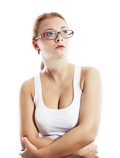 Mujer adulta en gafas — Foto de Stock