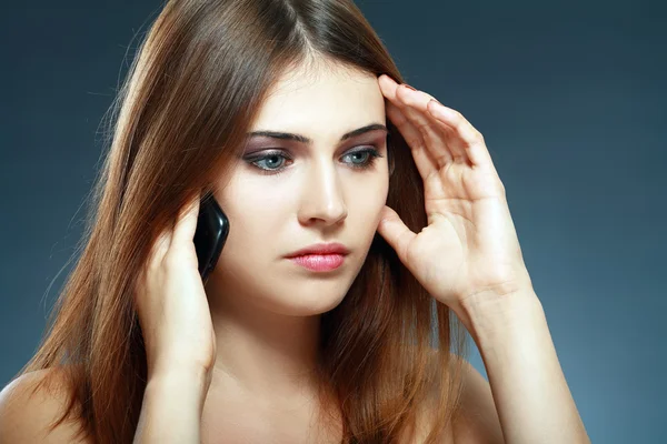 Vrouw is verdrietig — Stockfoto