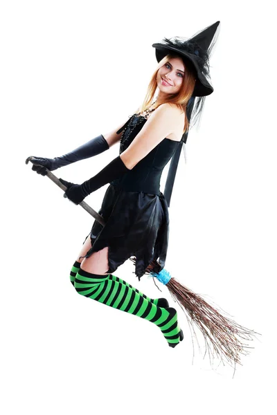 Witch halloween fly — Stock Photo, Image