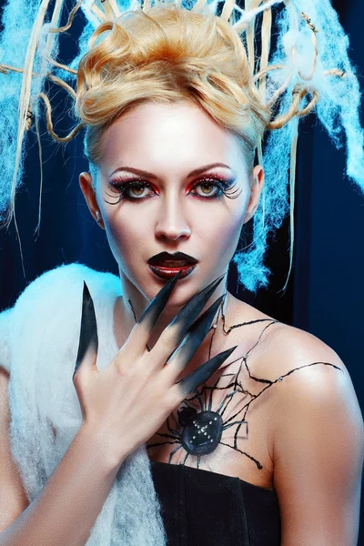 Spider queen costume — Stock Image Spider queen costume Stock Photo