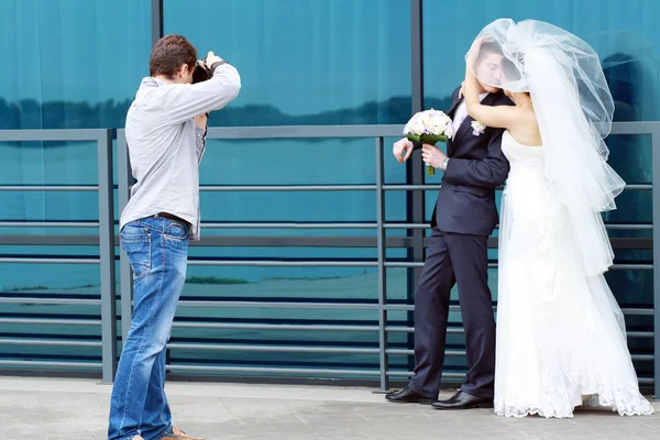 Svatební fotograf Stock Fotografie
