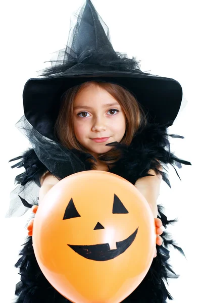 Happy witch girl Stock Photo