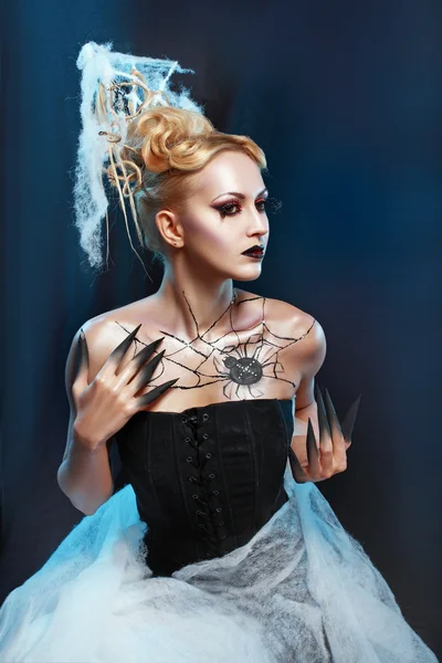 Spider queen costume — Stock Image Spider queen costume Stock Image