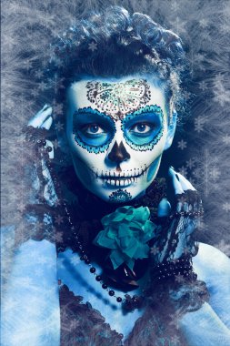 şeker kafatası kış makyaj