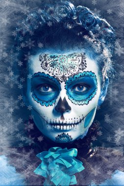 şeker kafatası kış makyaj