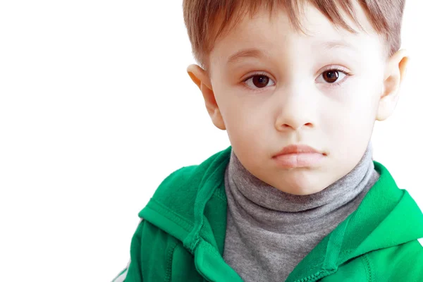 Little boy looking serious — Stock Photo, Image