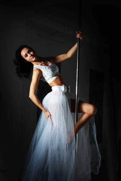 Pole dance woman — Stock Photo, Image