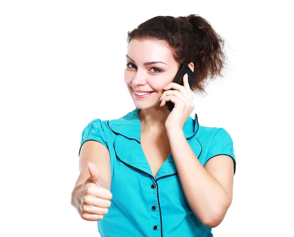 Woman use cell phone — Stock Photo, Image