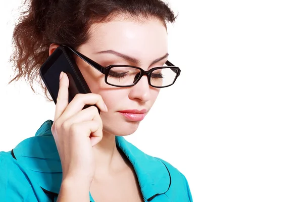 Mujer usando el teléfono móvil — Foto de Stock