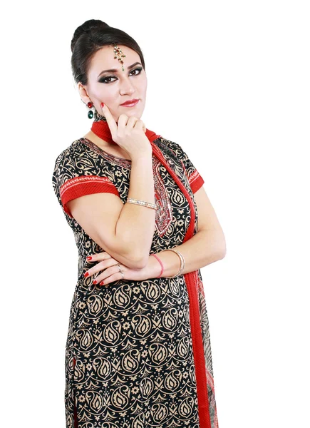 伝統的な服でインドの女性 — ストック写真