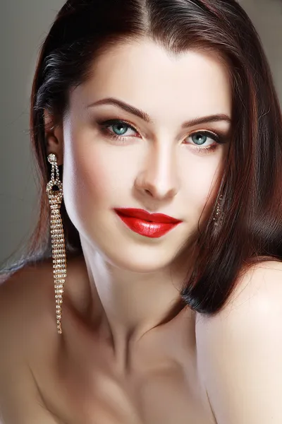 Ženská tvář s perfektním make-upu — Stock fotografie
