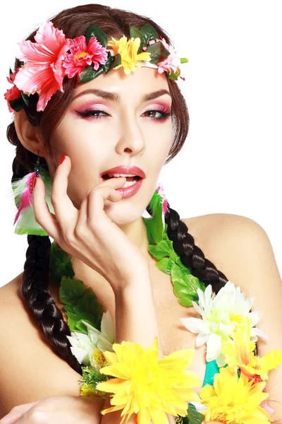 Chica hawaiana conforman — Foto de Stock
