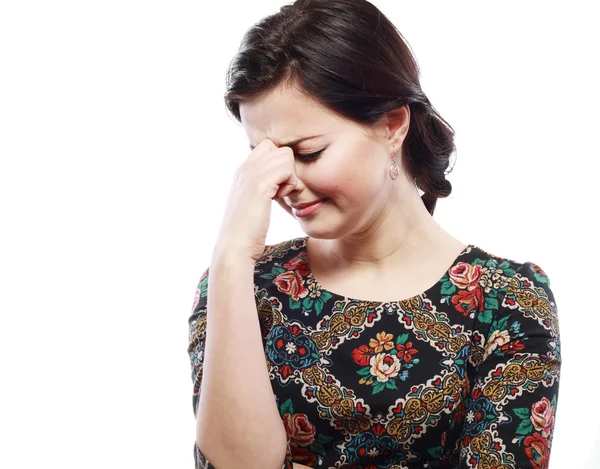 Woman with headache — Stock Photo, Image