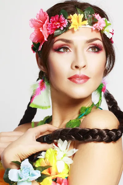 Hawaiian meisje make-up — Stockfoto