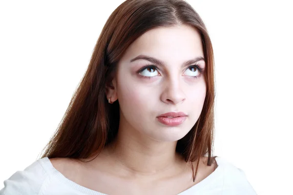 Teenager rolling her eyes — Stock Photo, Image