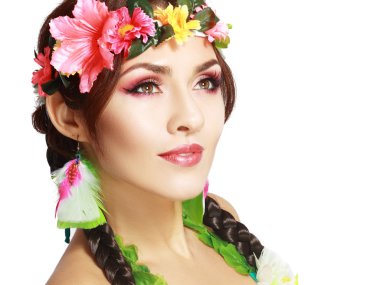 Hawaiian kız makyaj
