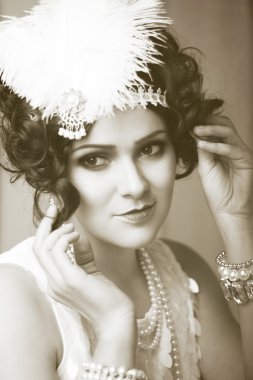 Retro sineklik tarzı kadın