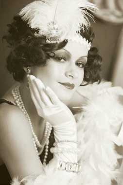 Retro sineklik tarzı kadın