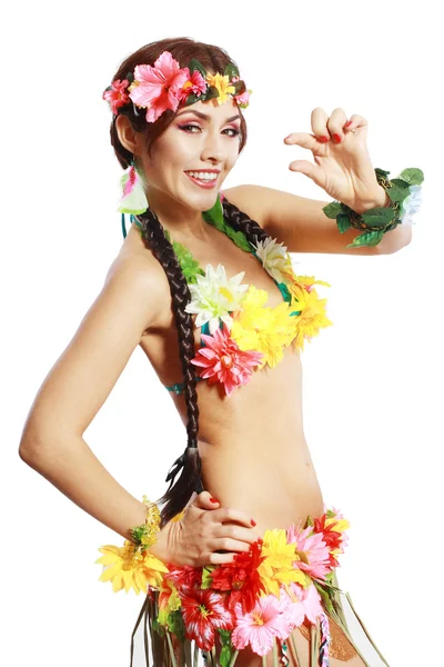 Hawaiano donna mostrando piccolo — Foto Stock