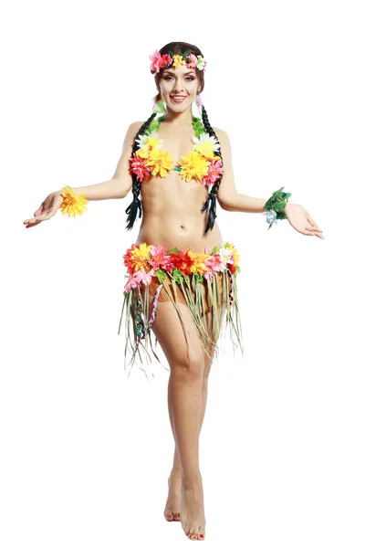 Hawajska dziewczynka zaprasza — Zdjęcie stockowe