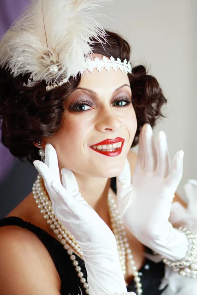 Retro flapper style woman — Stock Photo, Image