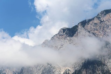 Italian mountains Alps view from road sunny summer day 2022