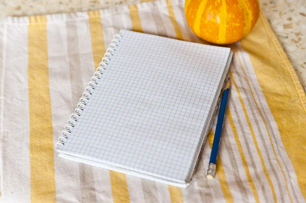 Notebook on a table — Stock Photo, Image