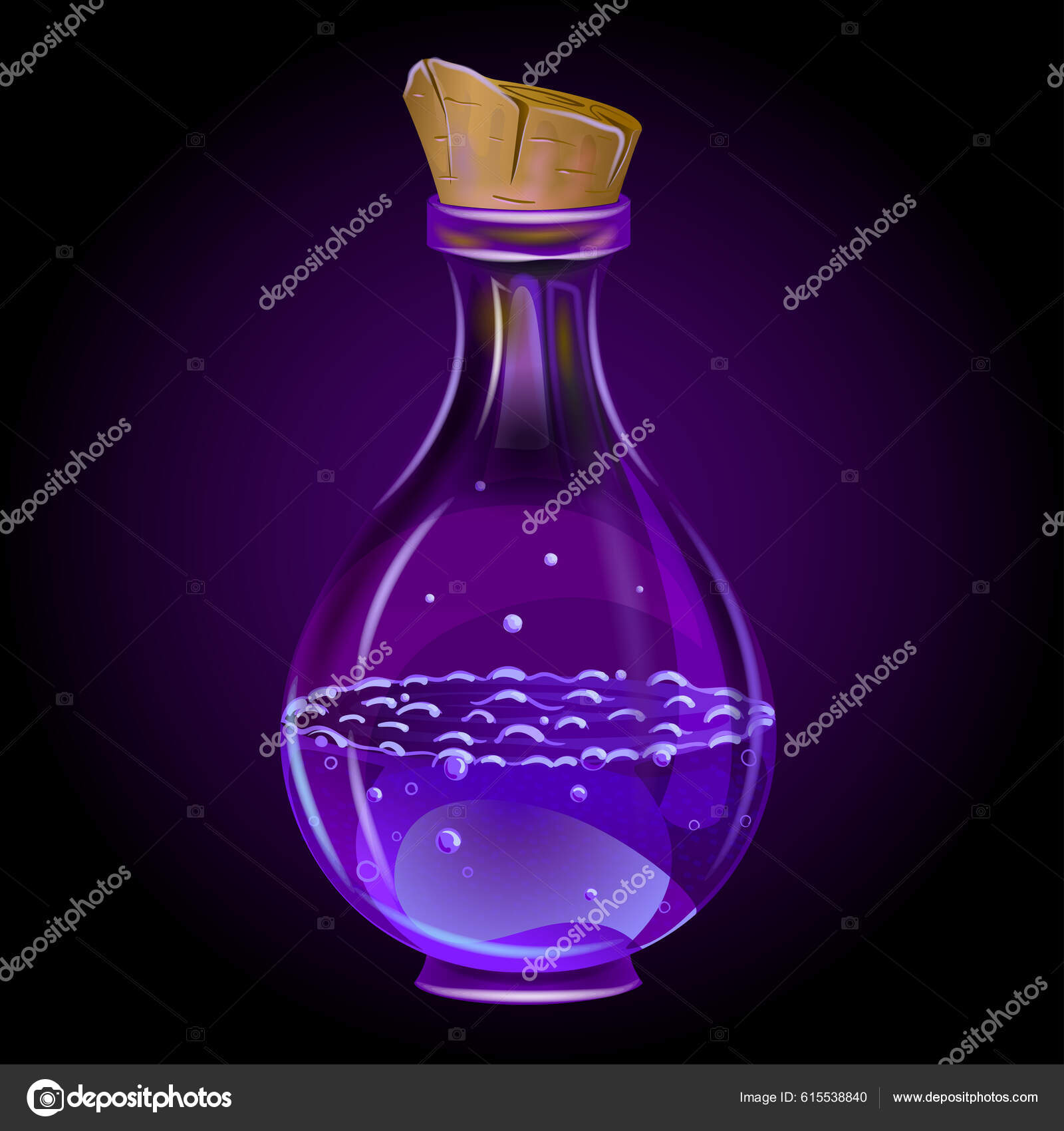 Purple Magic Potion Bottle | Postcard