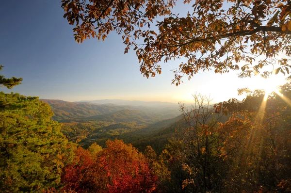 Look Rock Lower Overview em Foothills Parkway West no outono — Fotografia de Stock