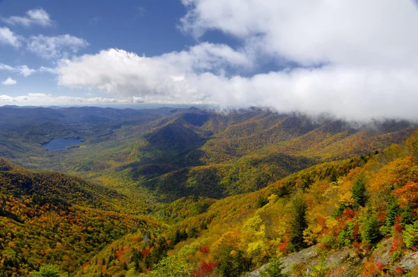 Deep Autumn View on the Blue Ridge Parkway, NC, USA — Stock Photo, Image