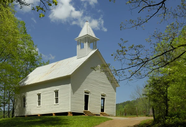 Igreja Metodista em Cades Cove of Smoky Mountains, TN, EUA Fotografia De Stock